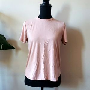 A new day Crew Neck blush pink top